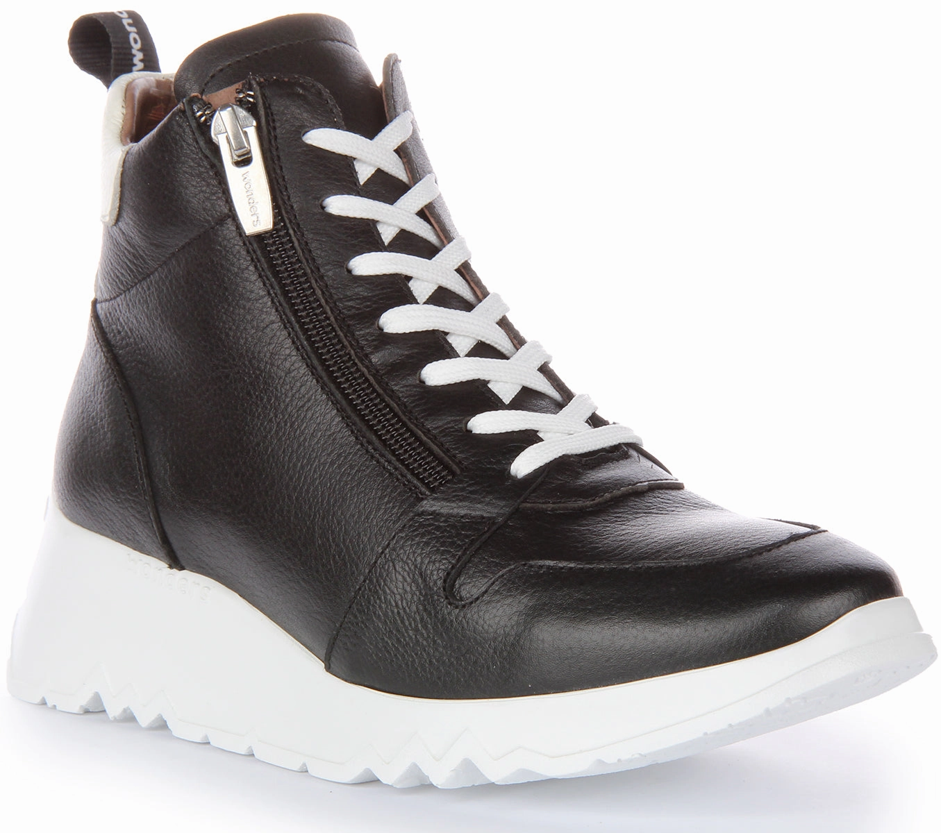 Wonders Yoko Lace High Top In Black White For Women Easy Hike