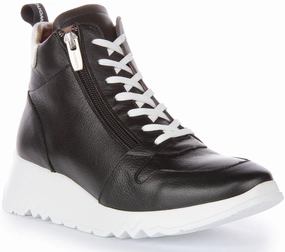 Wonders Yoko Lace High Top In Black White For Women Easy Hike