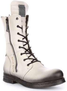 Secure Walking Boots Agile Hiking Replay Evy In Off White Black For Women