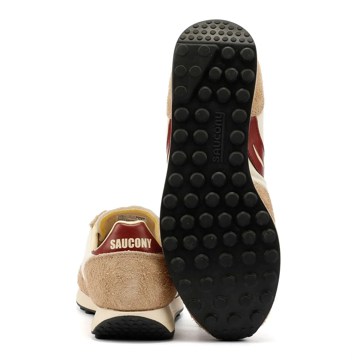 Move Fast Saucony Trainer 80 Original Beige/Burgundy Trainers