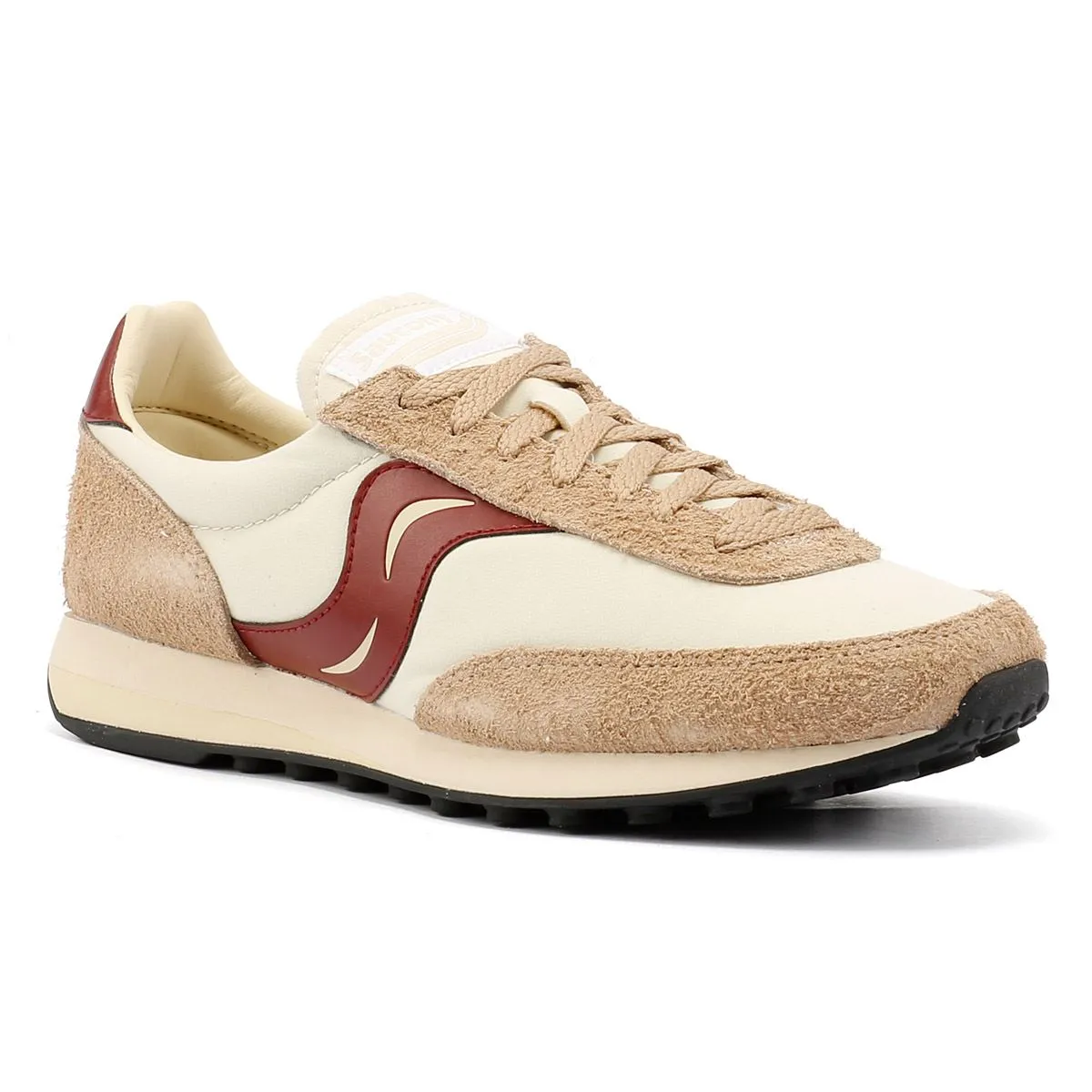 Move Fast Saucony Trainer 80 Original Beige/Burgundy Trainers