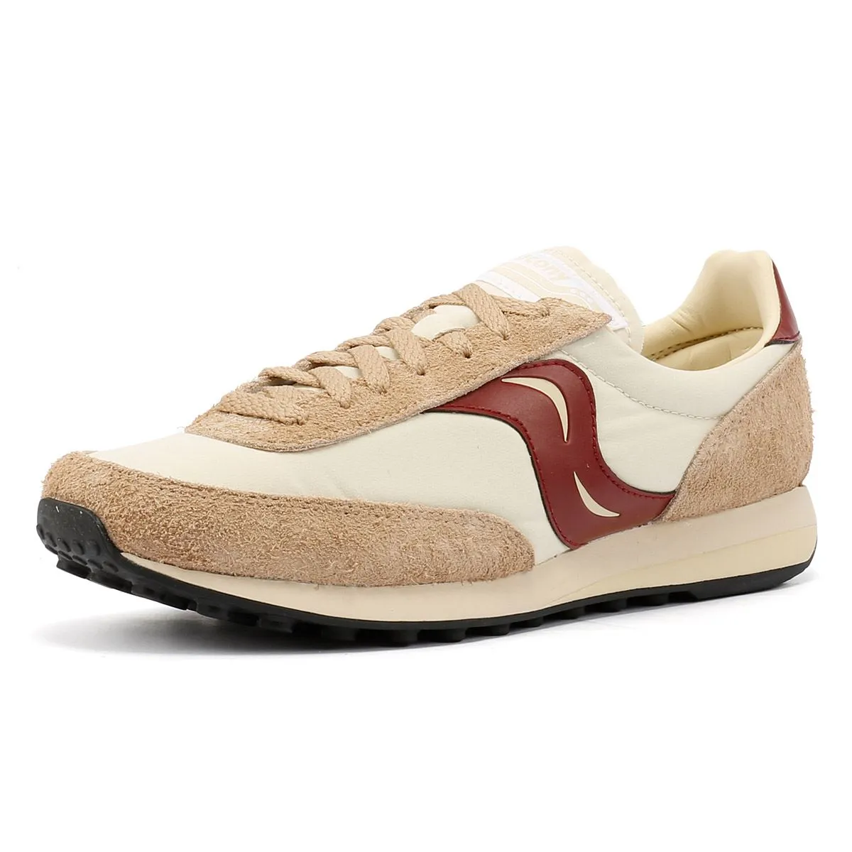 Move Fast Saucony Trainer 80 Original Beige/Burgundy Trainers