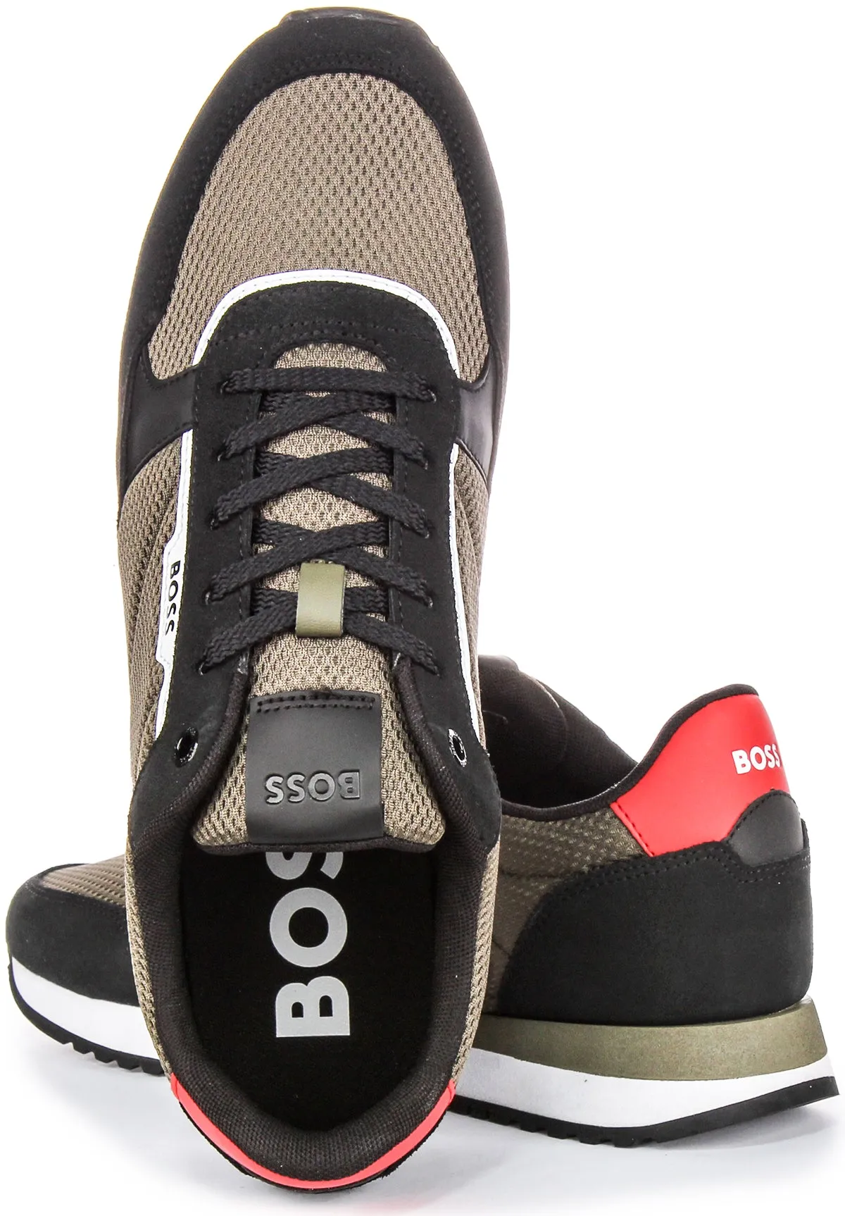 Move Light Boss Kai Runner Mesh In Black Green For Men