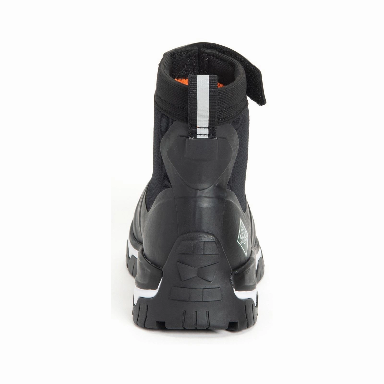 Muck Boots Apex Mid Zip Rubber Black/White Wellington Boots Storm Walk Step