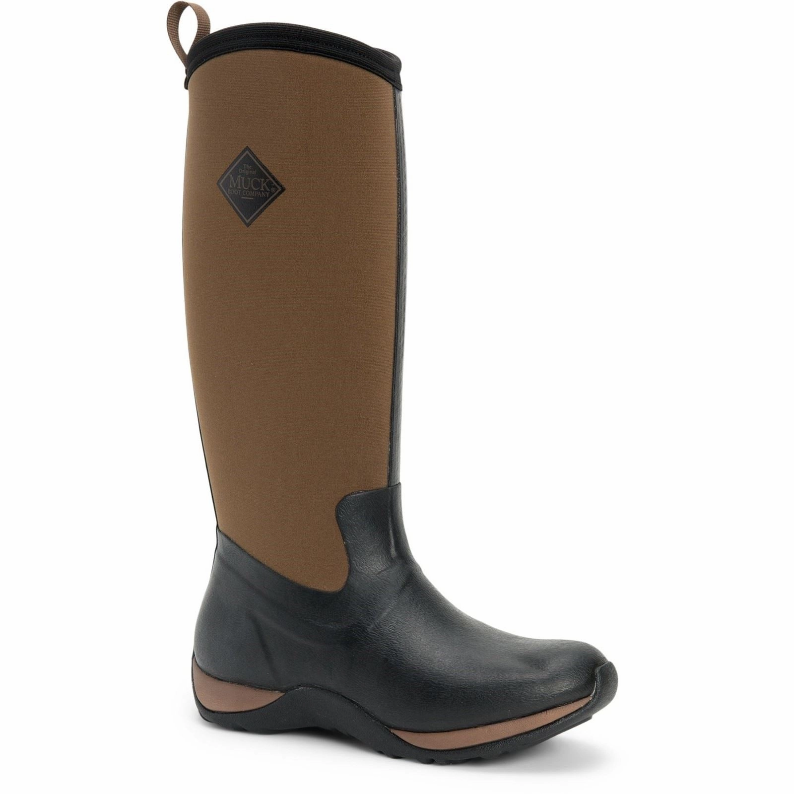 Functional Boots Easy Slip On Muck Boots Arctic Adventure Synthetic Black/Tan Wellington Boots