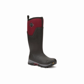 Comfort Boots Wear Muck Boots Arctic Ice Tall Rubber Black/Maroon Wellington Boots