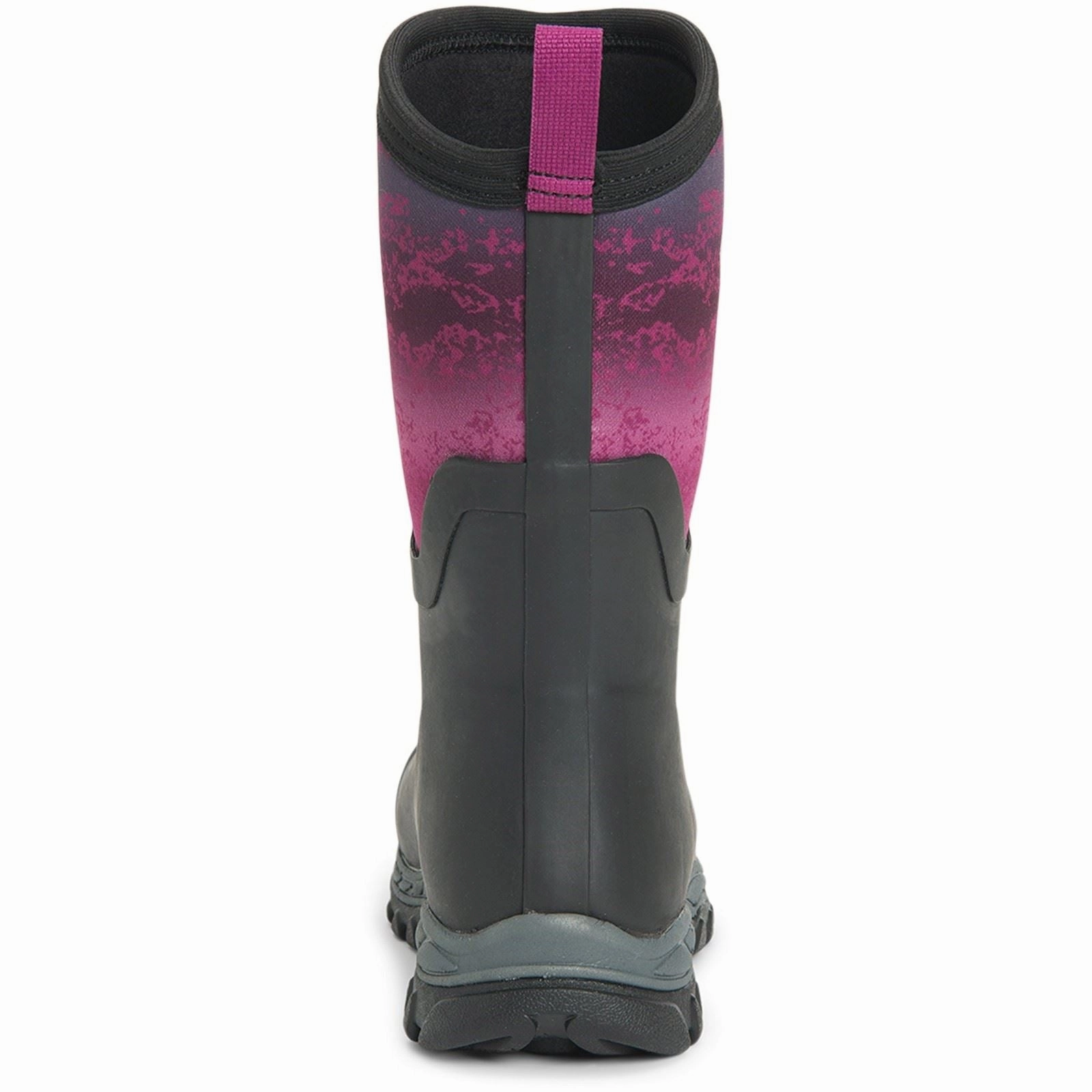Muck Boots Arctic Sport Mid Rubber Black/Magenta Wellington Boots Flex Step Ready