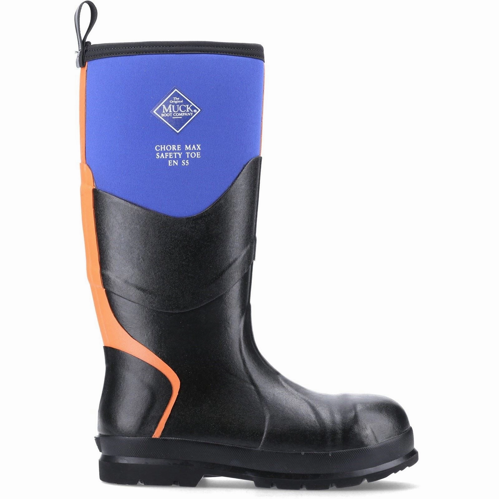 Muck Boots Chore Max S5 Rubber Blue/Orange Wellington Boots Splash Grip