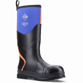 Waterproof Wear Boots Muck Boots Chore Max S5 Rubber Blue/Orange Wellington Boots
