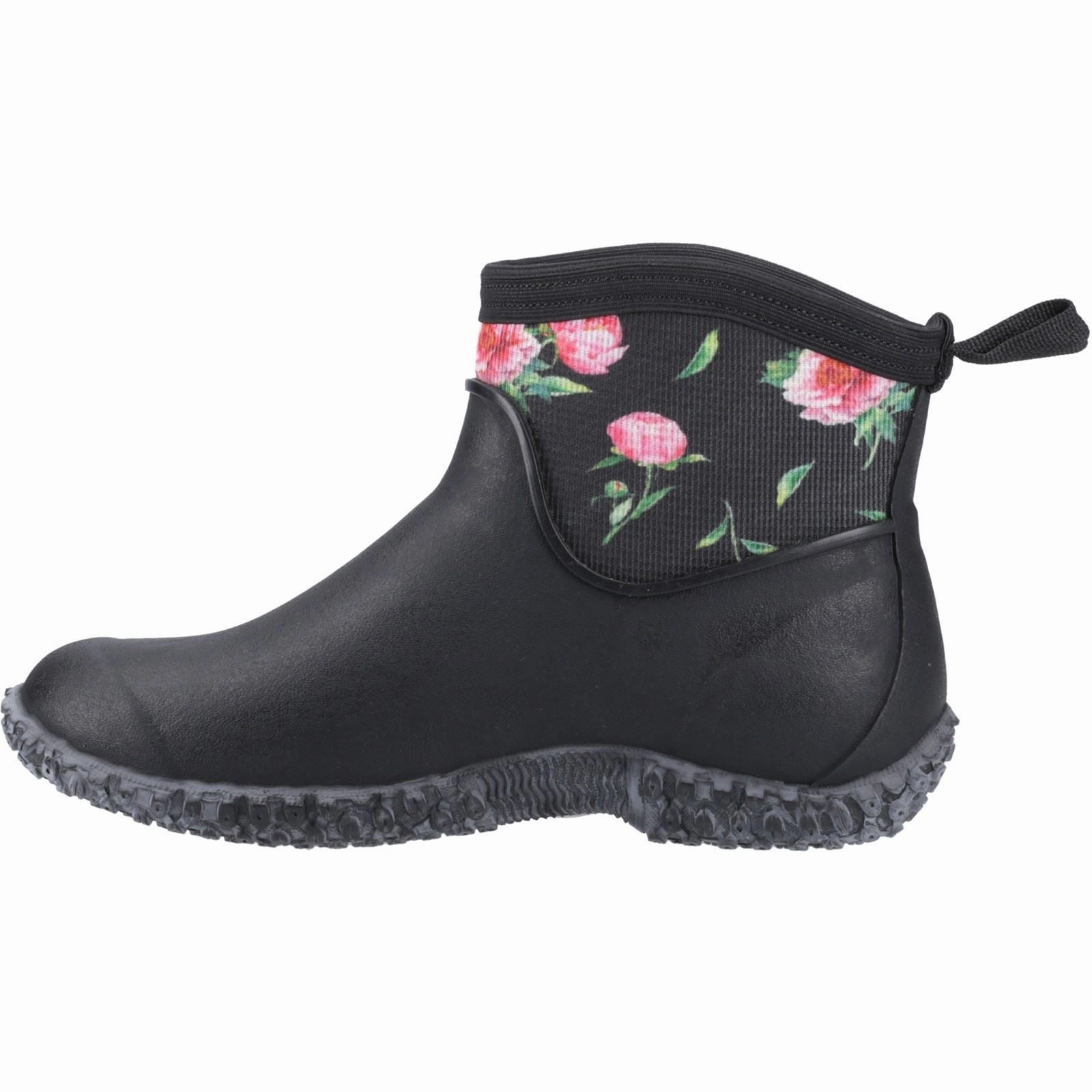 Muck Boots Muckster II Ankle Rubber Black/Roses Wellington Boots Soft Trek
