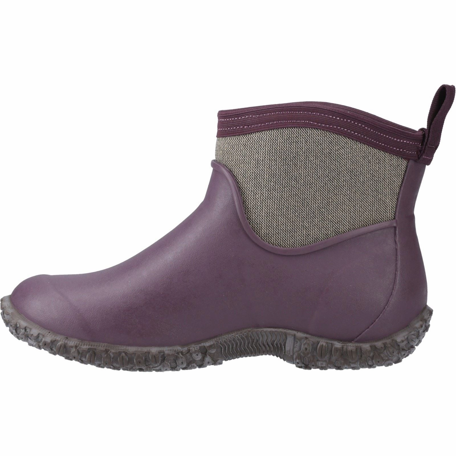 Muck Boots Muckster II Ankle Rubber Wine/ Herringbone Wellington Boots Grip Step Pro