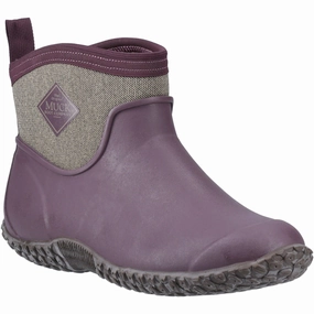 Muck Boots Muckster II Ankle Rubber Wine/ Herringbone Wellington Boots Functional Fit