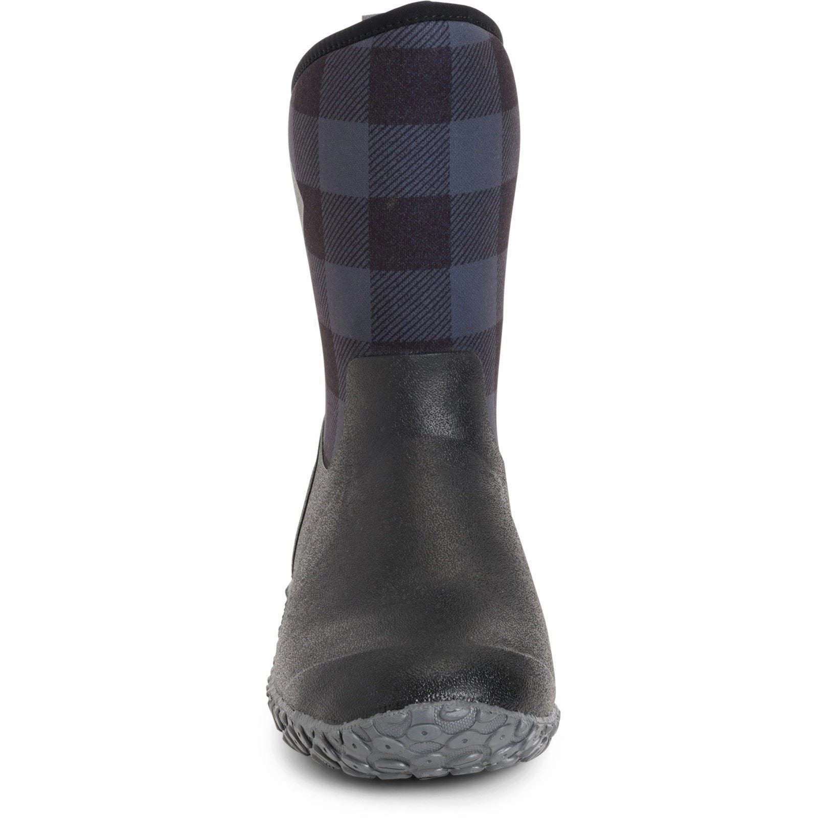 Muck Boots Muckster II Mid Rubber Black/Grey Plaid Wellington Boots Puddle Shield Step