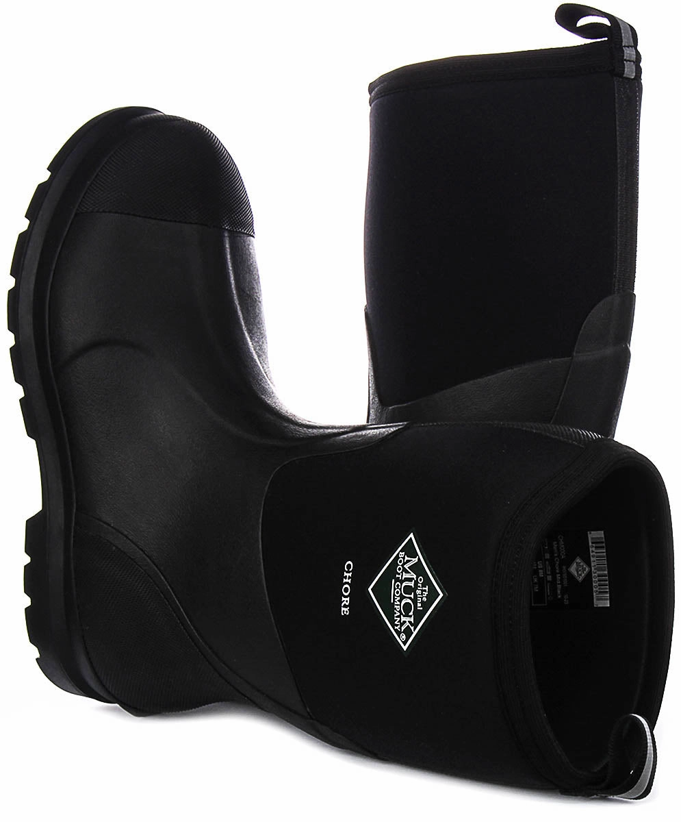 Muck M Chore Mid Boots In Black For Men soft feel