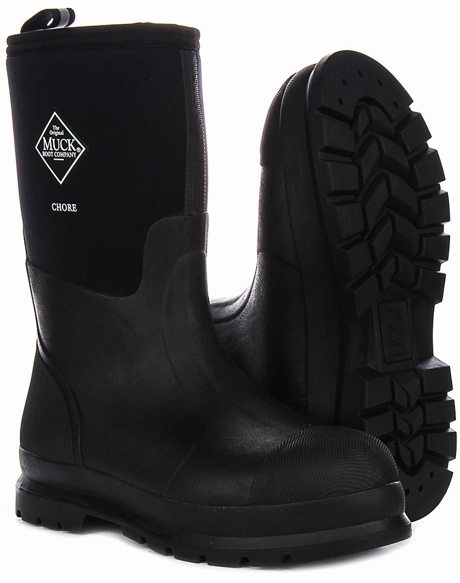 Muck M Chore Mid Boots In Black For Men soft feel