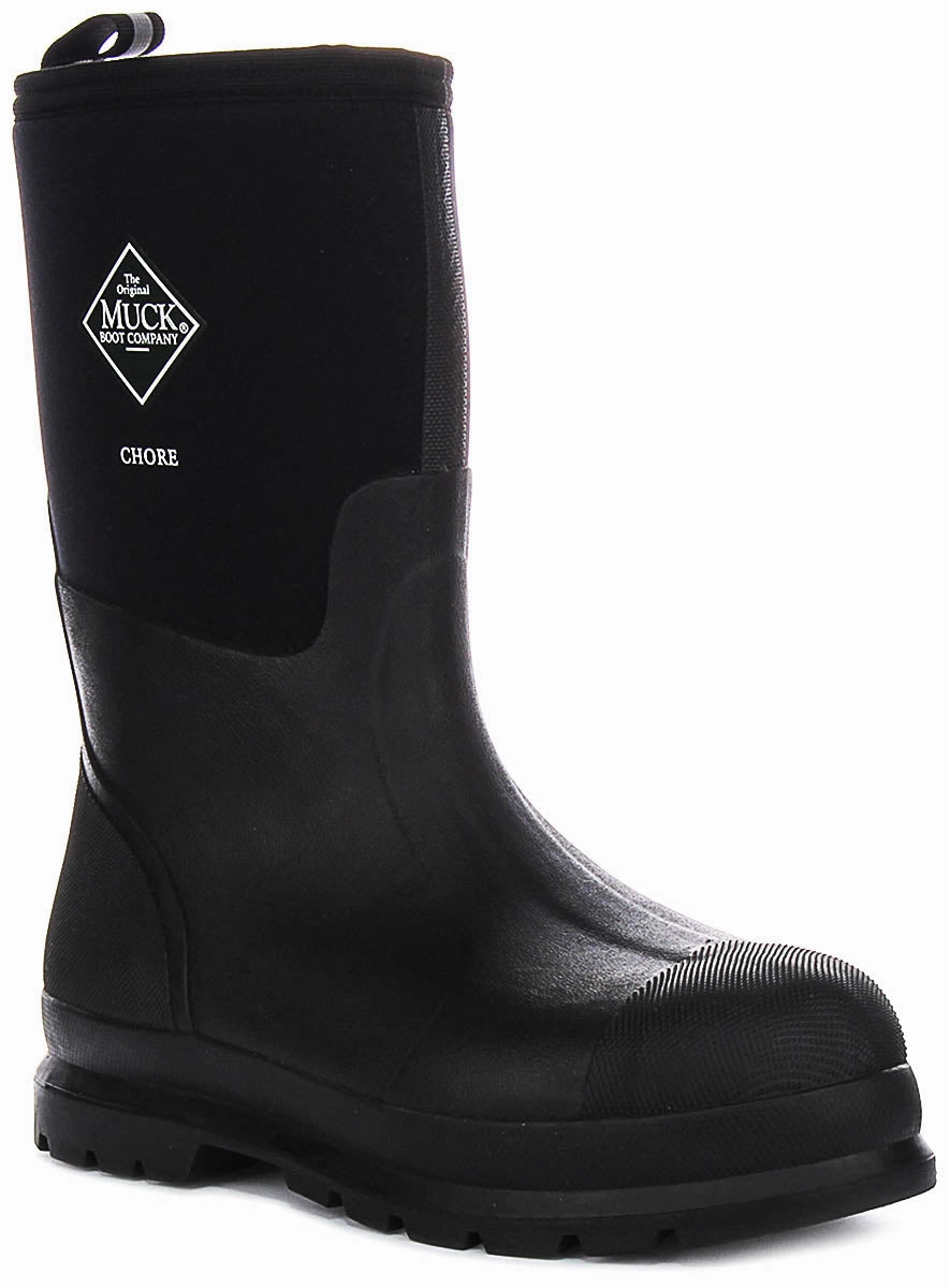 Walk Comfort Muck M Chore Mid Boots In Black For Men
