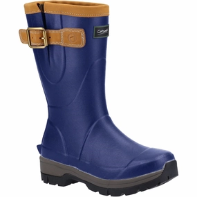 Foot Support Boots Cotswold Stratus Short Rubber Women's Navy Wellington Boots
