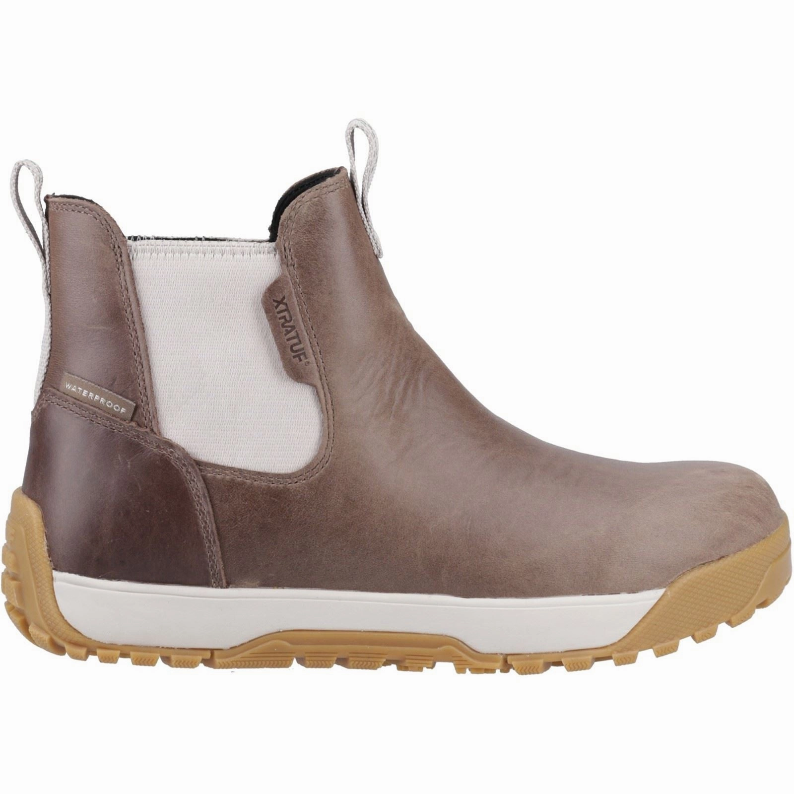 Mud Walk Step Xtratuf Ankle Deck Boot Leather Leather Women's Stone Wellington Boots