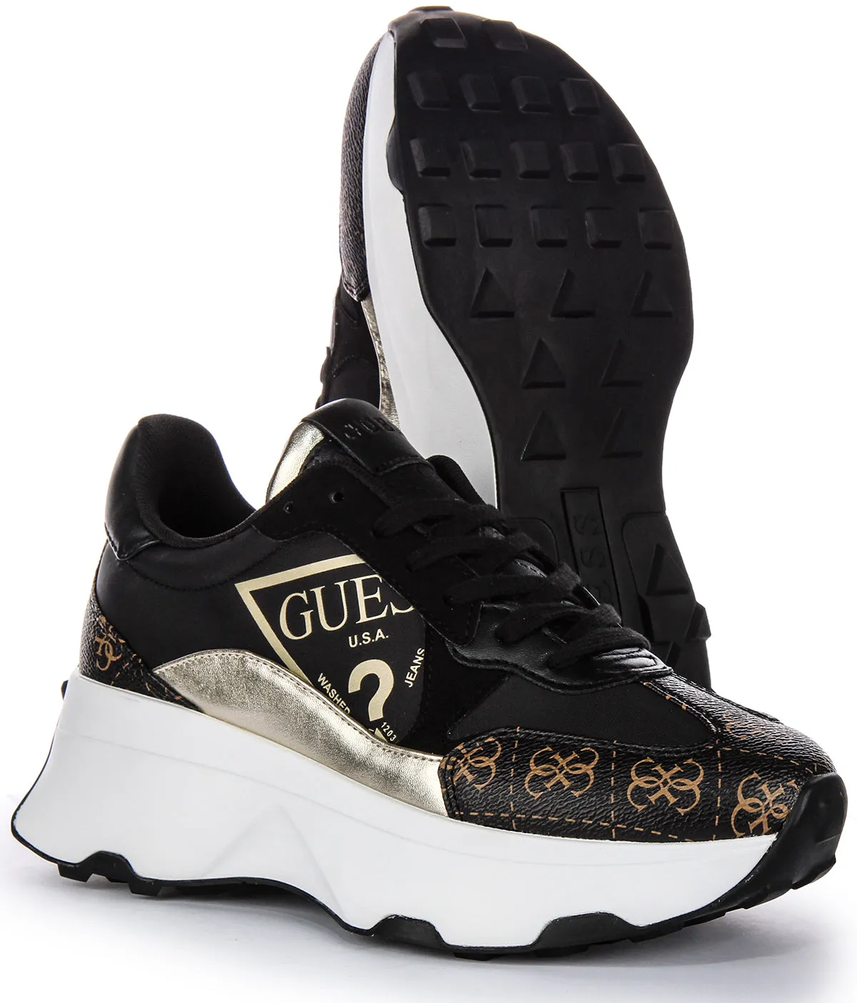 Multi Layer Guess Caleb In Black Brown For Women