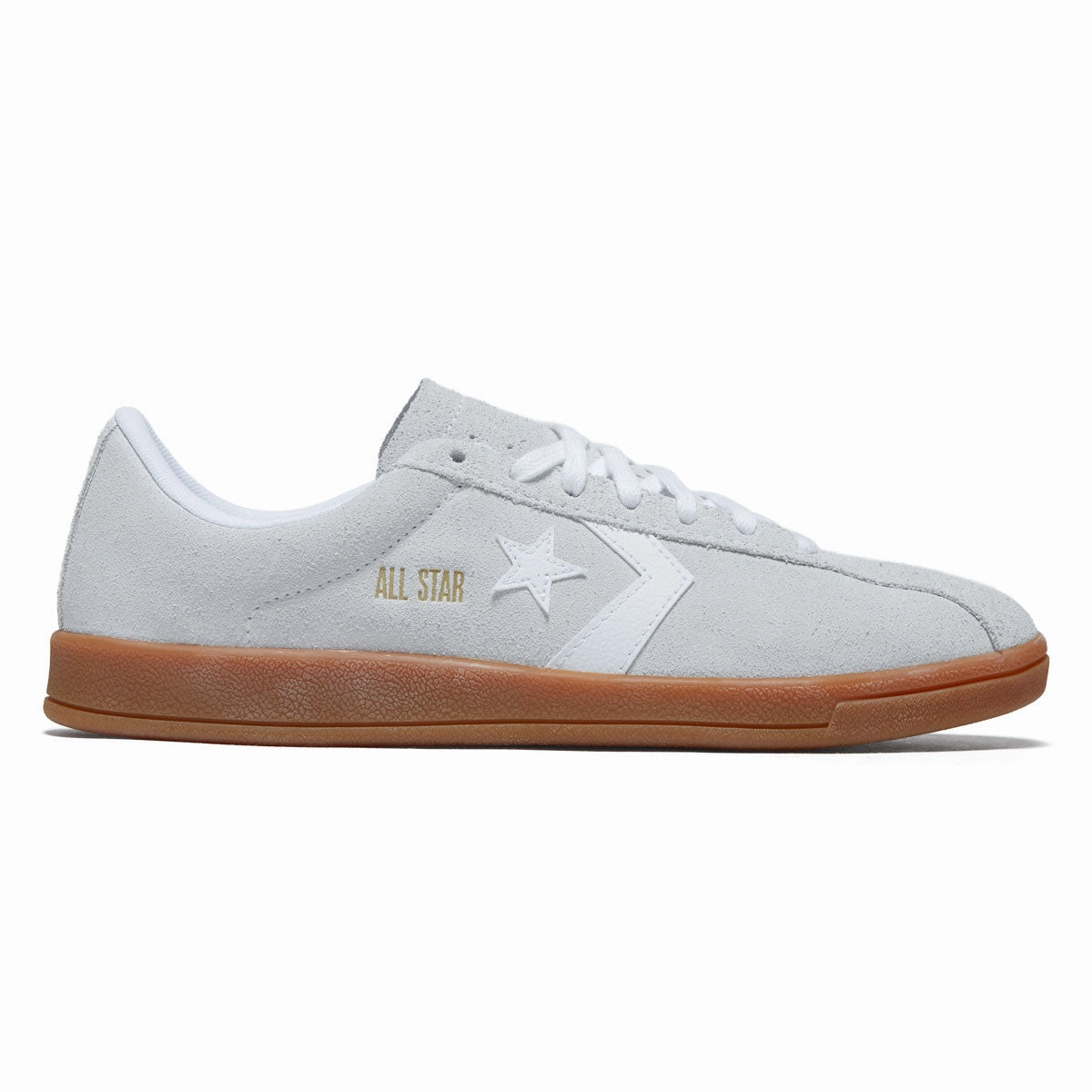 fabric insole shoes Converse All Star Classic Trainer Suede Ox Shoes - Moonbathe/White/Gum