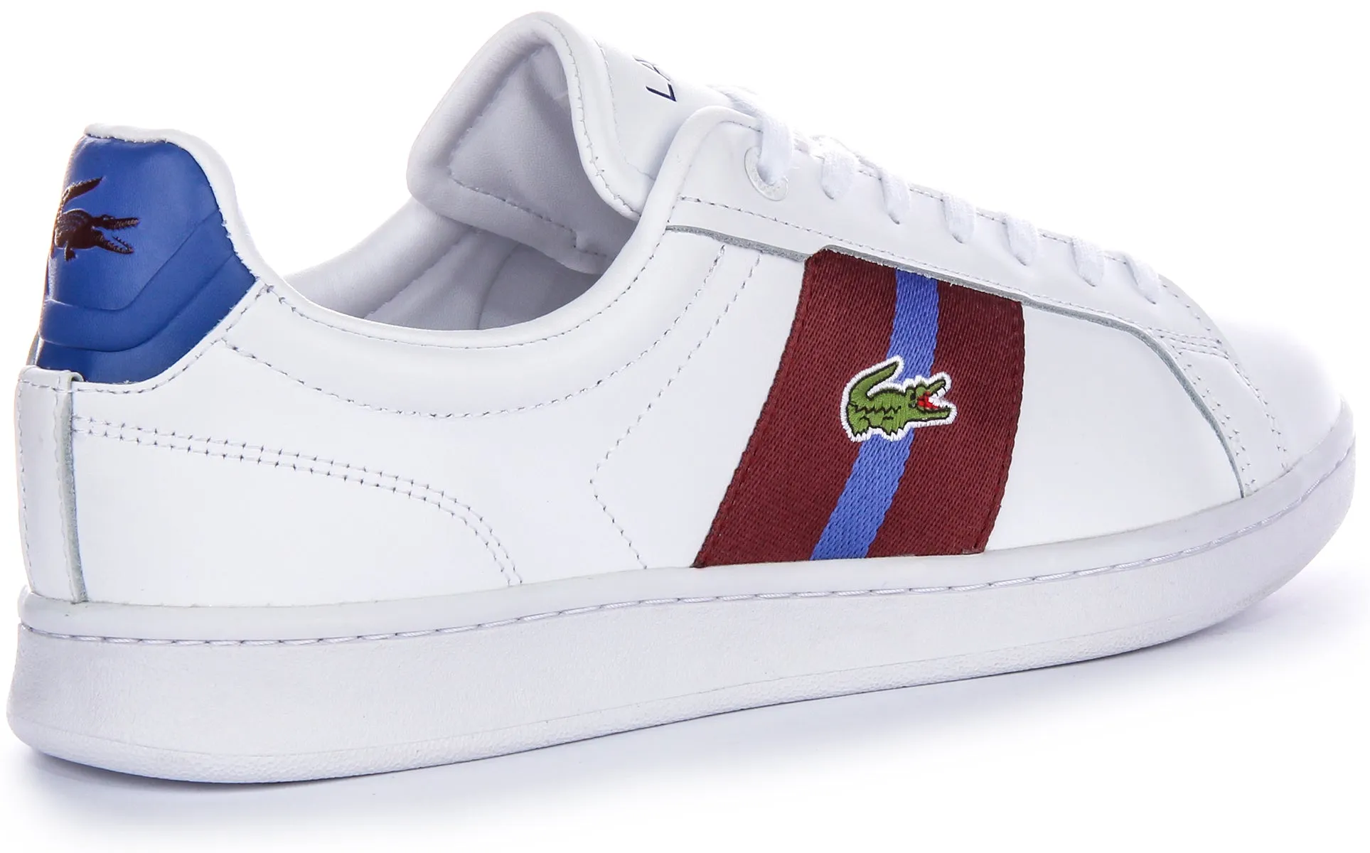 Natural Step Lacoste Carnaby Pro CGR In White Burgundy For Men