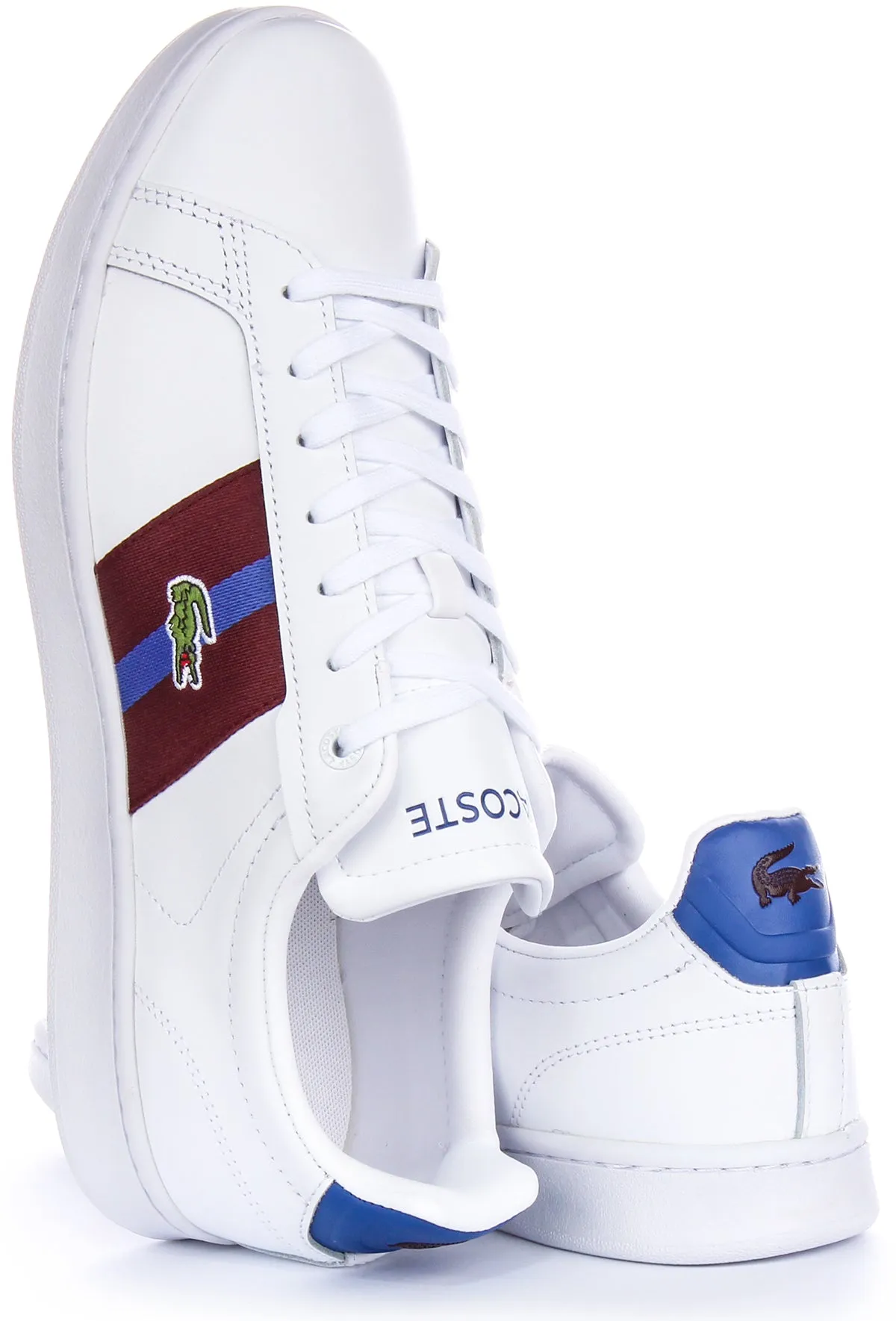 Natural Step Lacoste Carnaby Pro CGR In White Burgundy For Men