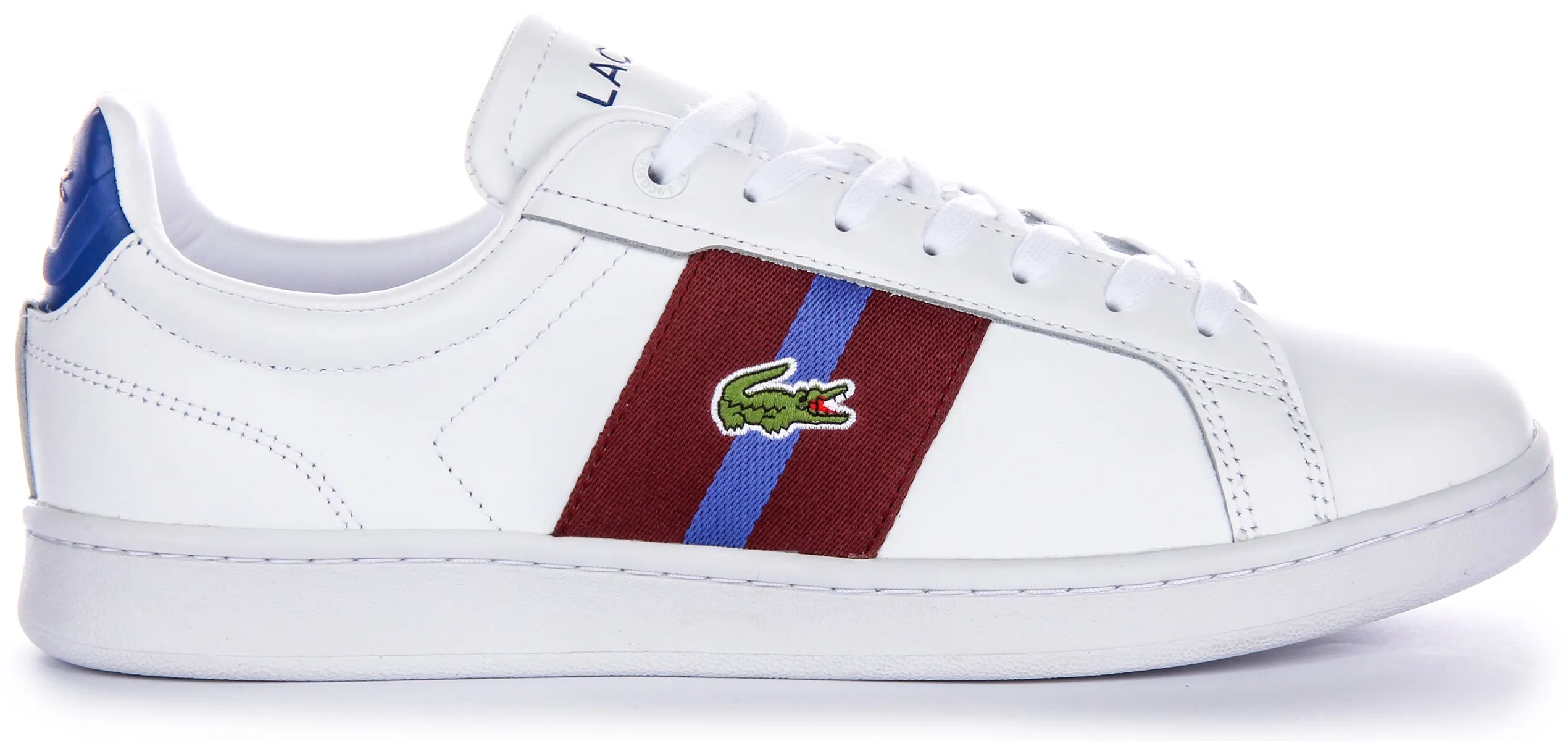 Natural Step Lacoste Carnaby Pro CGR In White Burgundy For Men