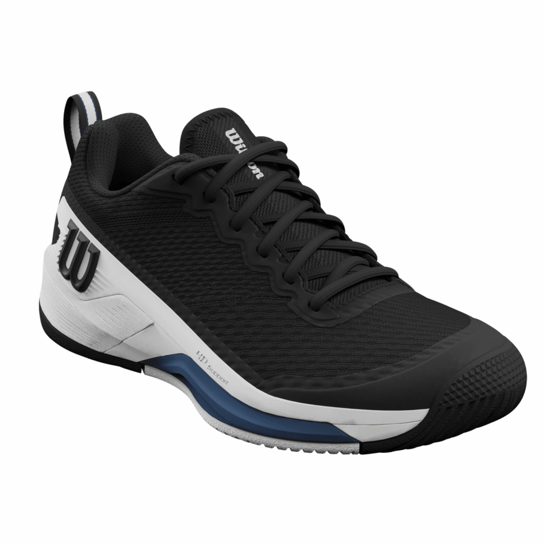 Neutral Colors Wilson Rush Pro 4.5 Men Tennis Shoes - Black/White/Ensign Blue