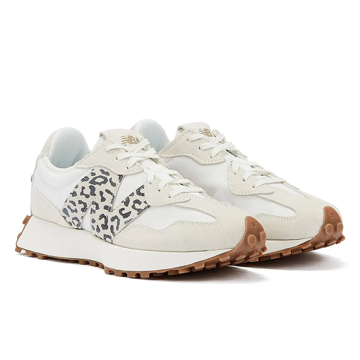New Balance 327 Animal Print Sea Salt Women's White Trainer Quick Transition Speed-Friendly