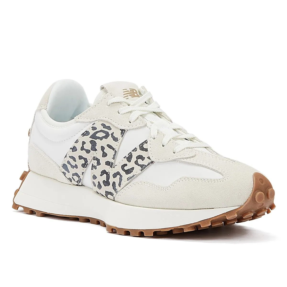 New Balance 327 Animal Print Sea Salt Women's White Trainer Anti Odor Lining