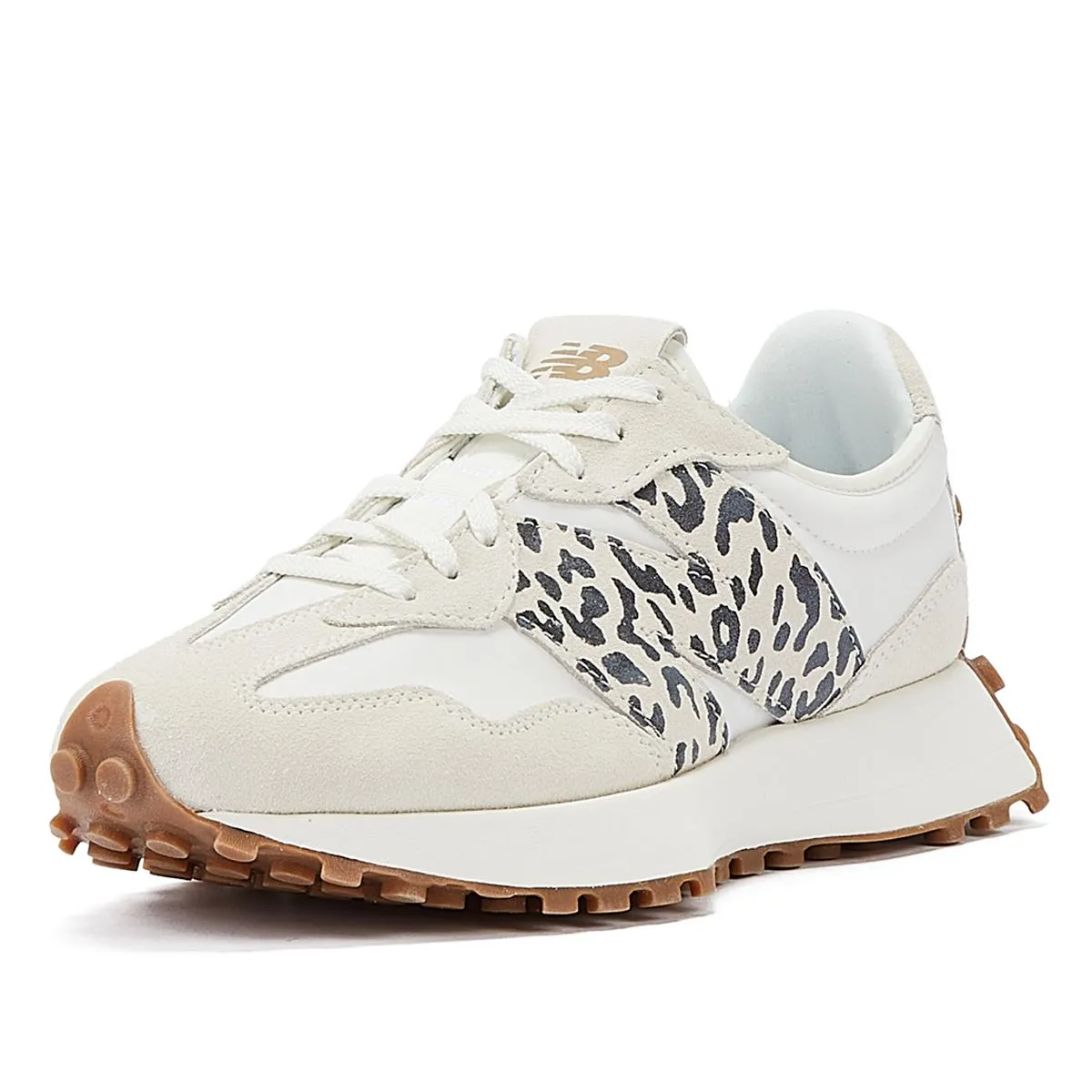 New Balance 327 Animal Print Sea Salt Women's White Trainer Anti Odor Lining