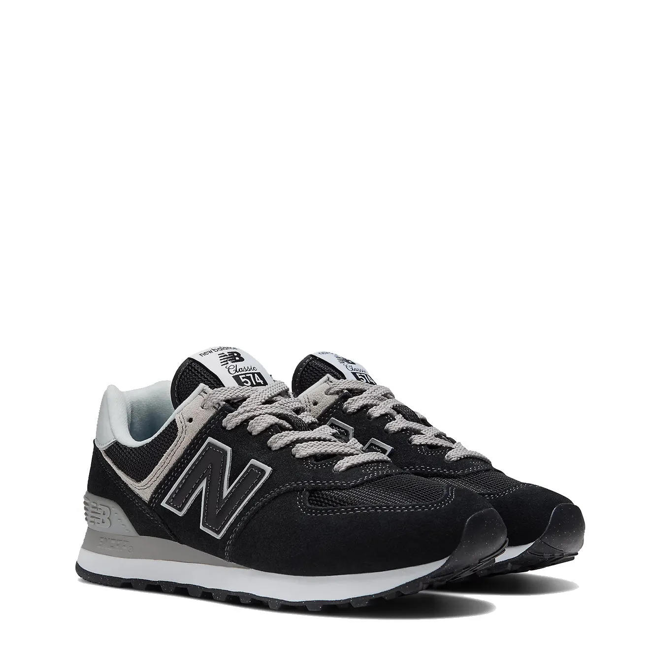New Balance 574 Trainers Black / White Effortless Wear
