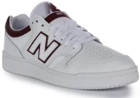 Stretchy sole New Balance BB 480 LDB In White Maroon For Men