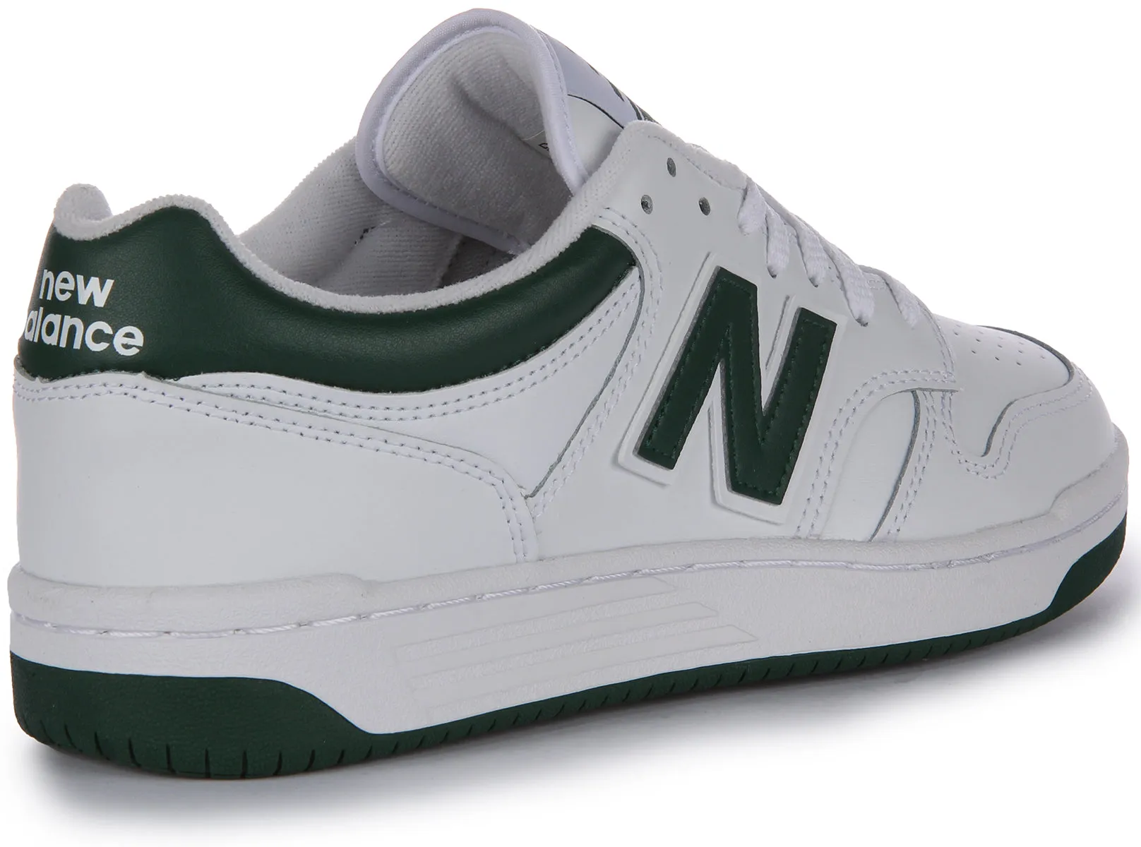 New Balance BB 480 LNG In White Green All-day arch