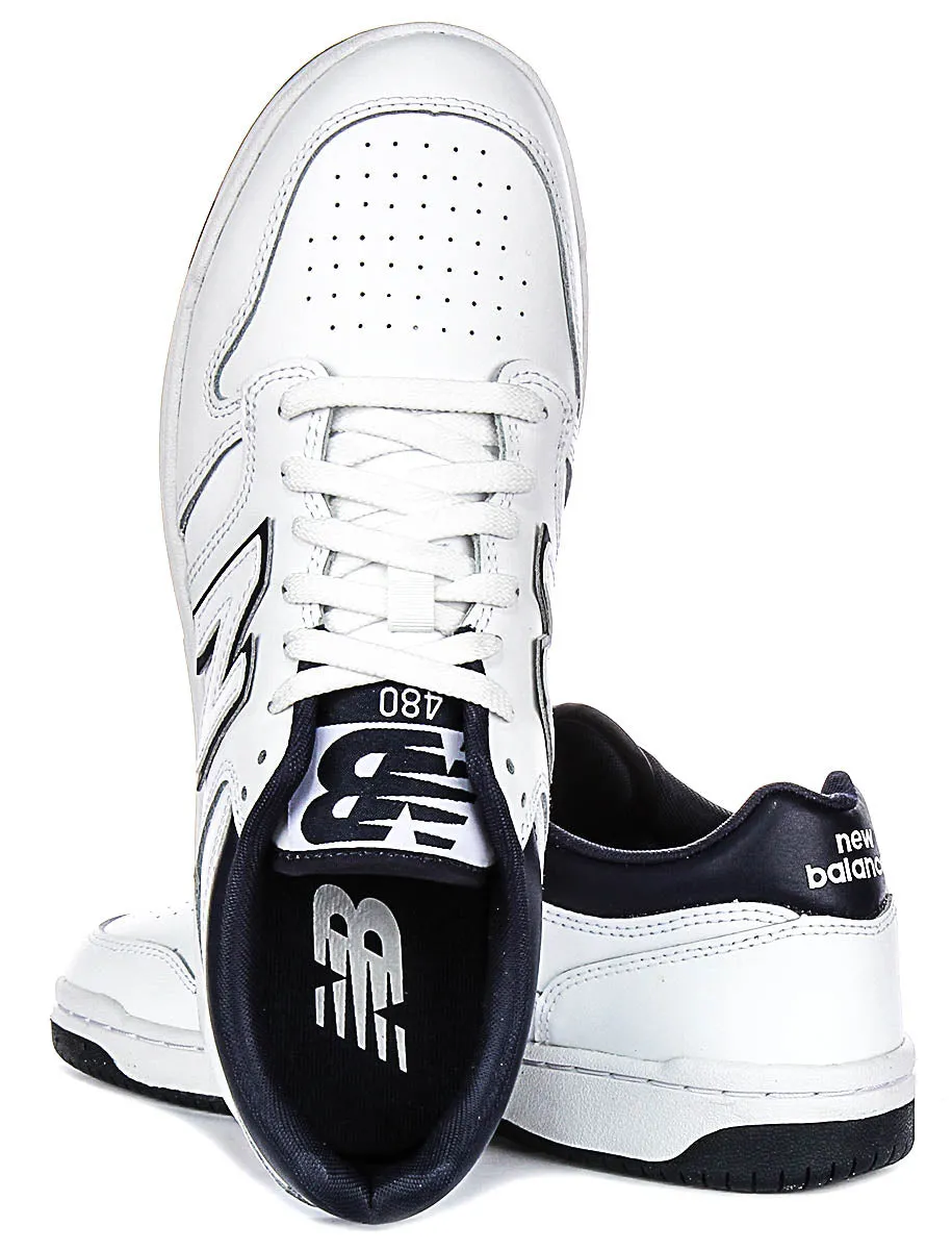 New Balance BB 480Lwn In White Navy High-performance ease