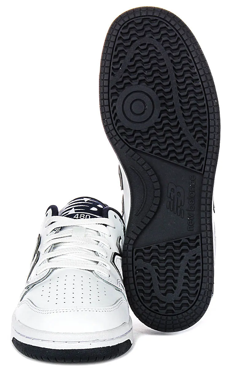 New Balance BB 480Lwn In White Navy High-performance ease