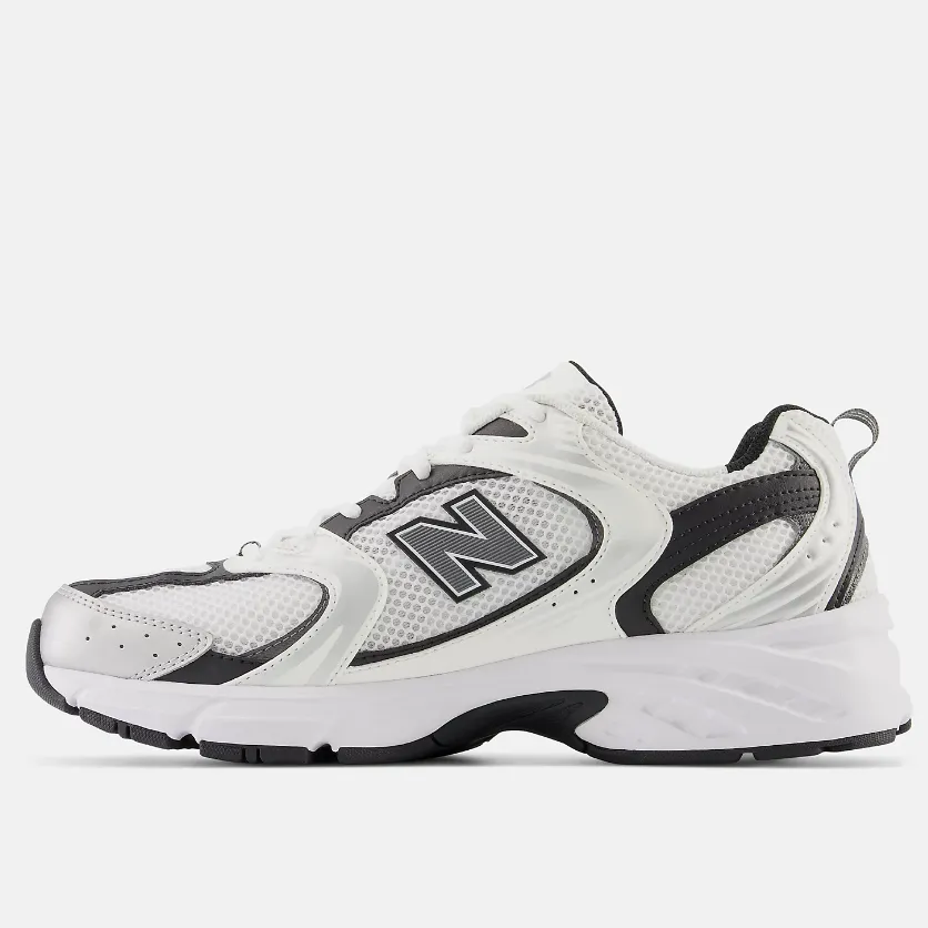 New Balance MR530LB White Metallic Silver Black Unisex (LF) Contemporary Chic