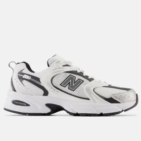 New Balance MR530LB White Metallic Silver Black Unisex (LF) Foot Shape Reliable Grip