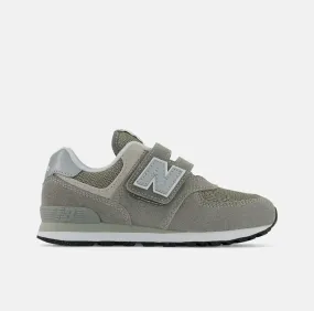 Stay Dry All-Season Wear NEW BALANCE PV574EVG Grey Velcro Kids (LF)
