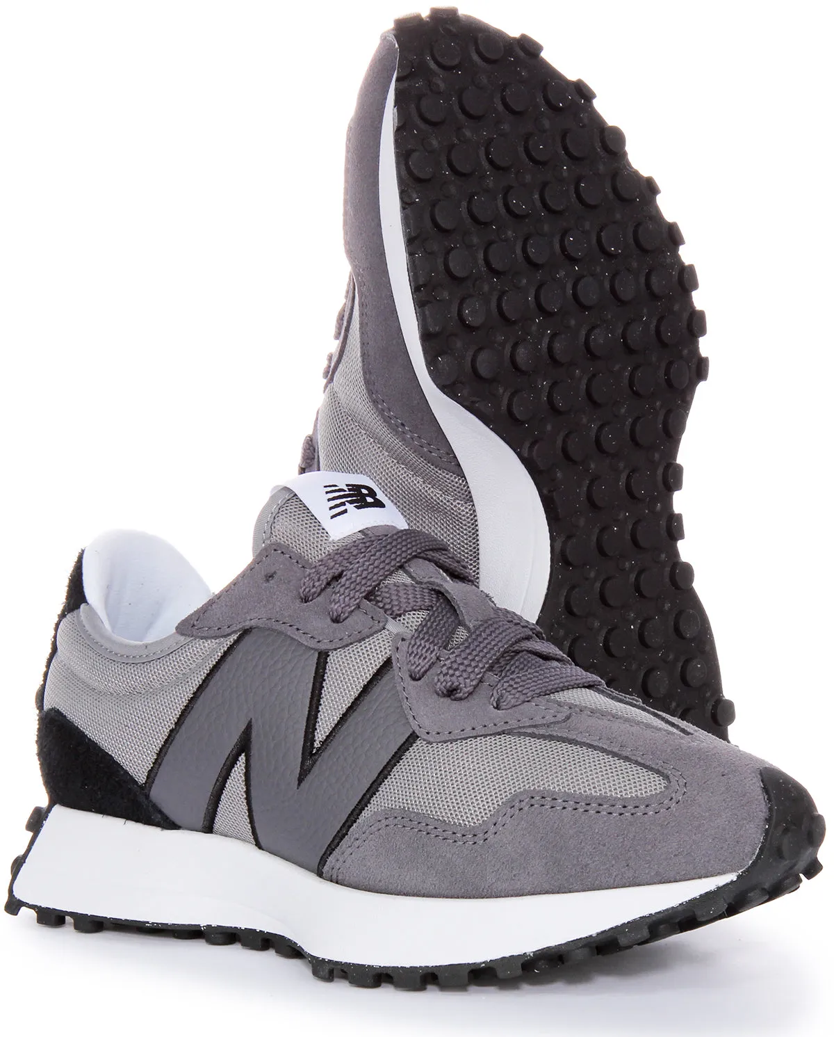 New Balance U327 MD In Grey Black Fast Dry Fabric