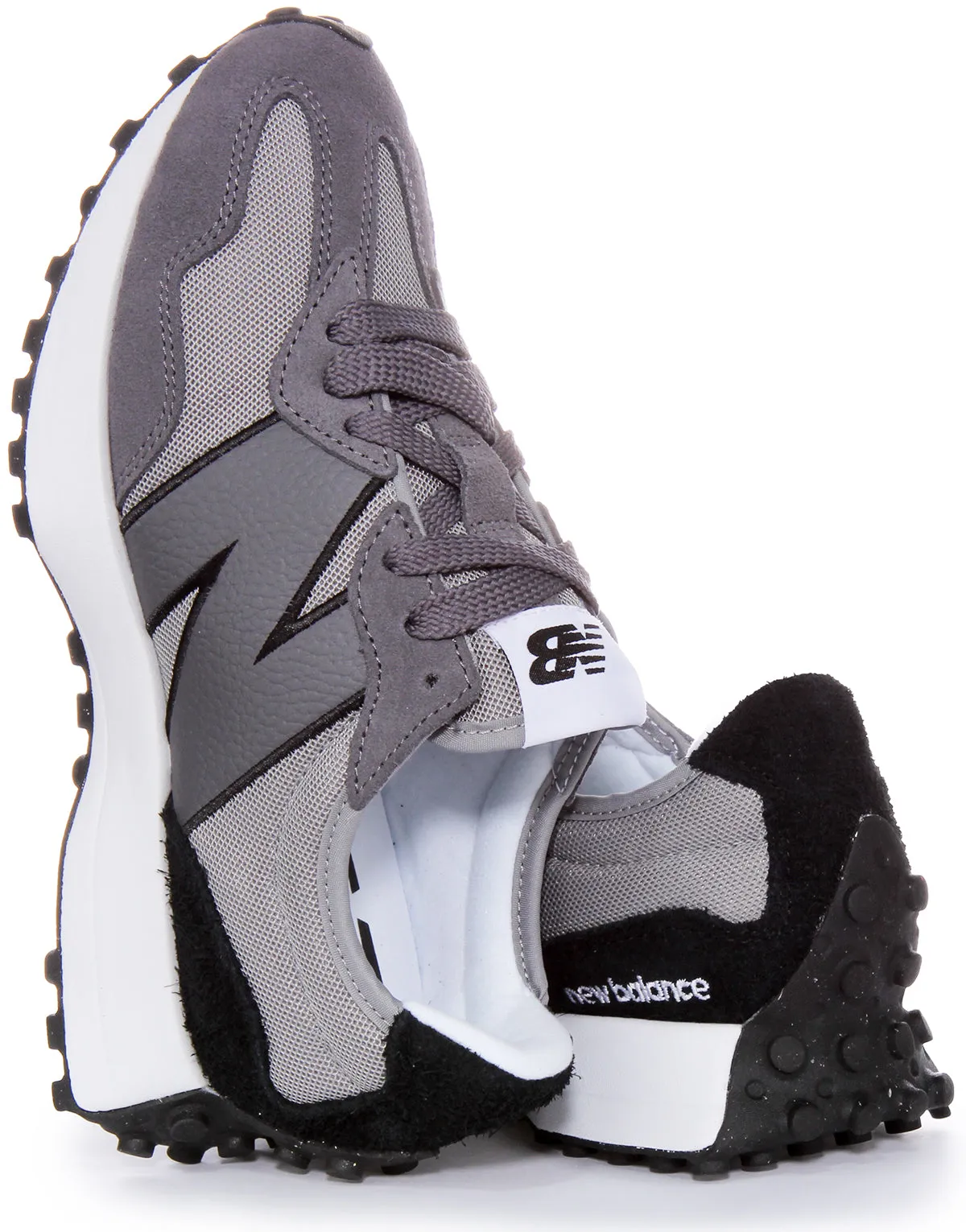 New Balance U327 MD In Grey Black Fast Dry Fabric