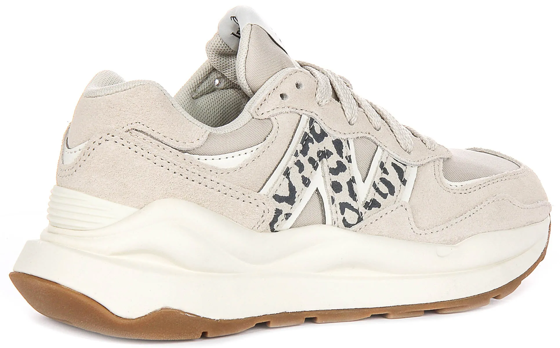 New Balance W574 APB In Taupe Leopard For Women Body Motion