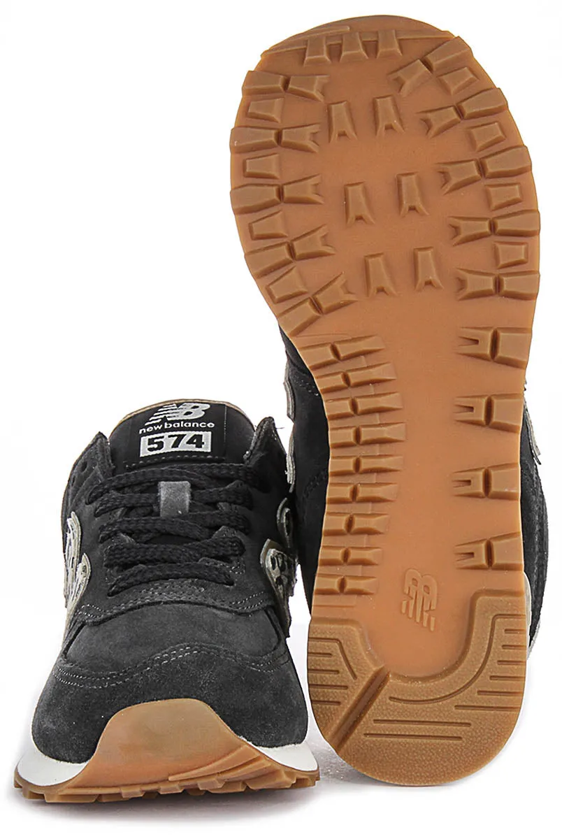 New Balance WL 574XE2 In Charcoal Leopard For Women Quick design