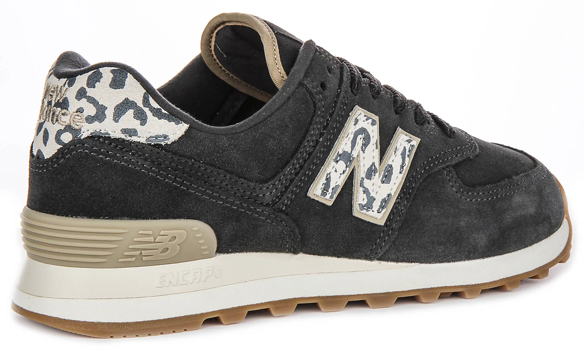New Balance WL 574XE2 In Charcoal Leopard For Women Quick design