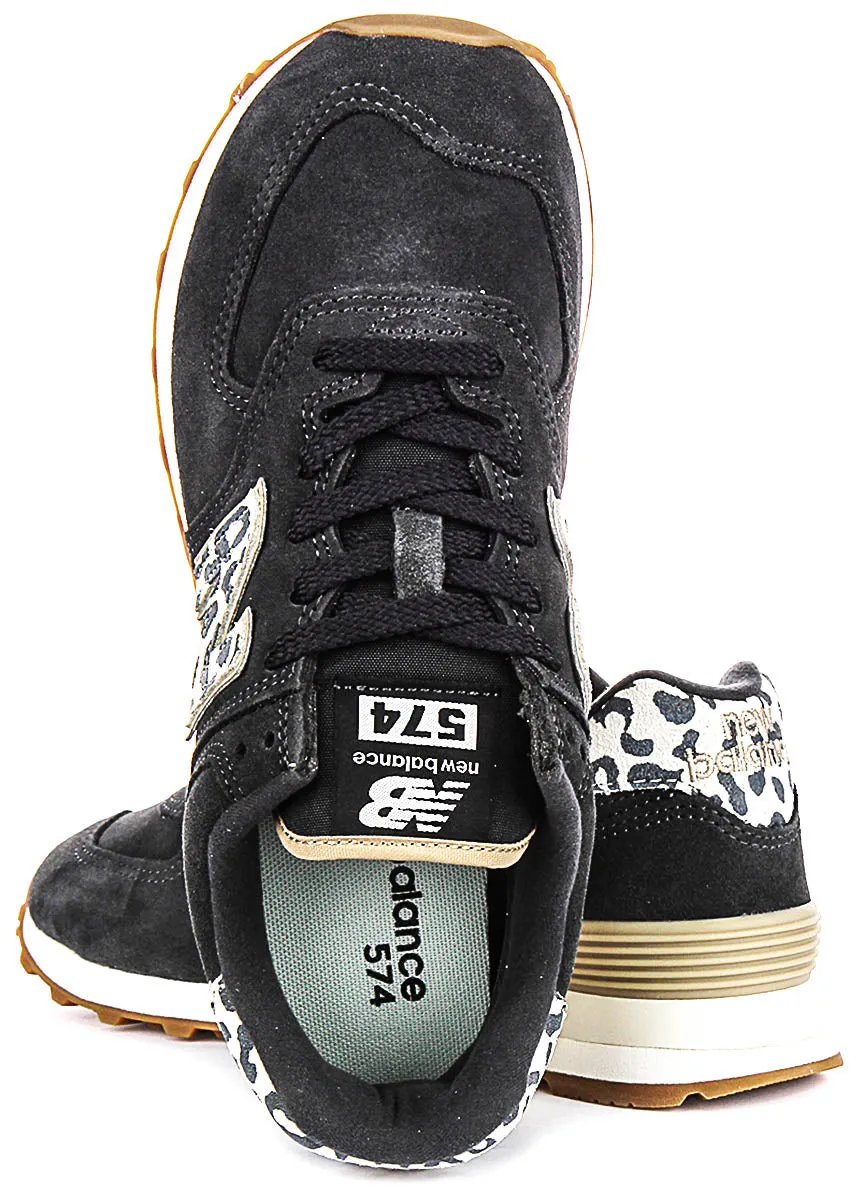 New Balance WL 574XE2 In Charcoal Leopard For Women Quick design