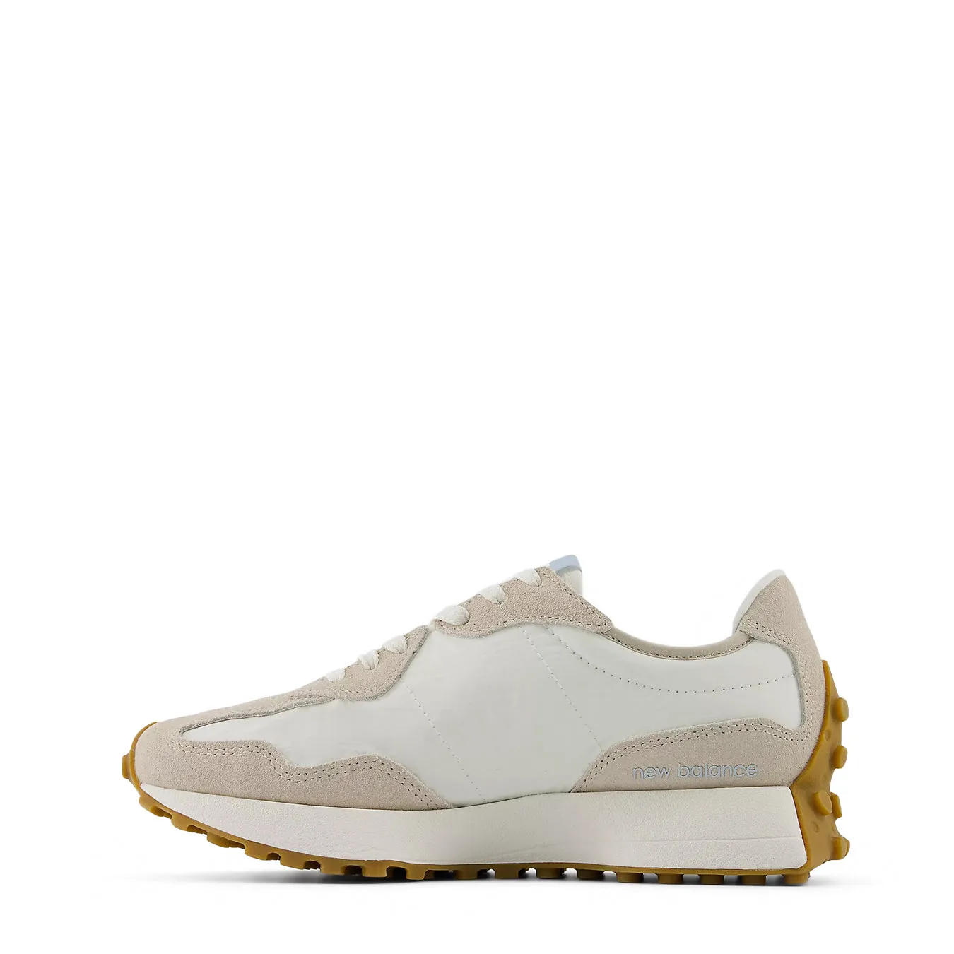 New Balance Womens 327 Trainer Timberwolf / Sea Salt / Light Chrome Blue Contoured Sole