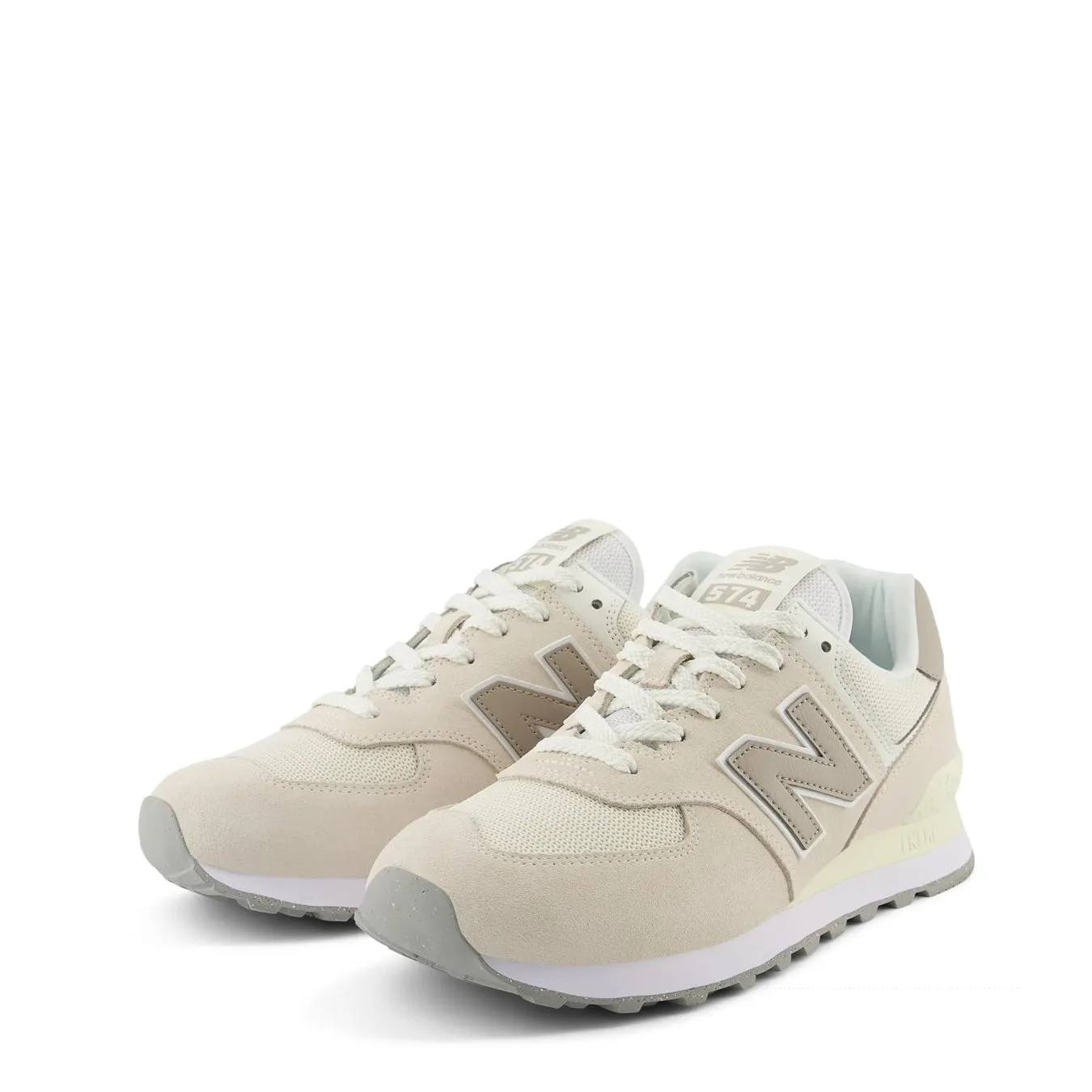 New Balance Womens 574 Trainers Linen / Light Mushroom Stability Driven Build