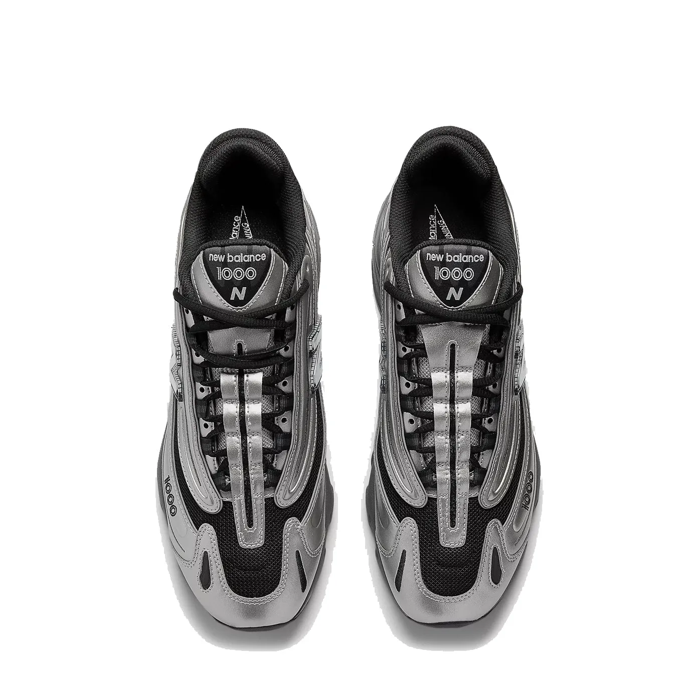 New Balance Womens M1000 Trainer Silver Metallic / Green Active Design