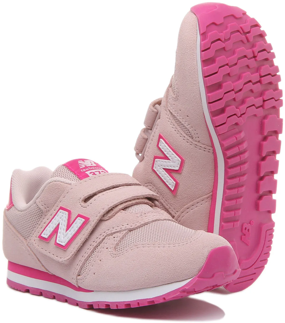 New Balance YV373SPW Velcro Trainers in Pink For Kids Durable durability