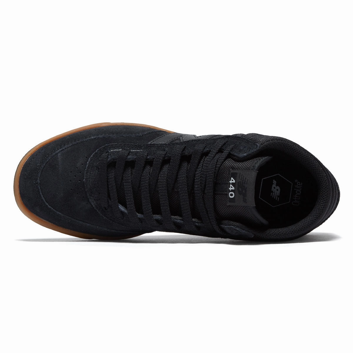 New Balance 440 High V2 Shoes - Black/Gum Lightweight Feel